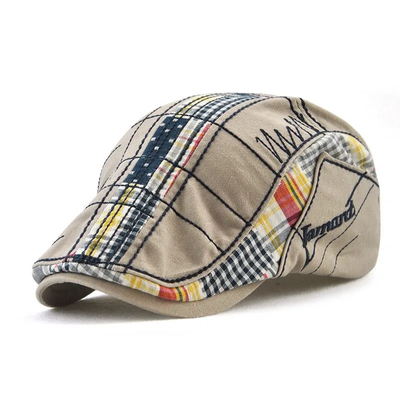 

JAMONT Women's Casual Autumn Hat Cotton Boina Feminina Retro Embroidery Berets for Men Cap Sun Visor Taking The Female Flat Cap