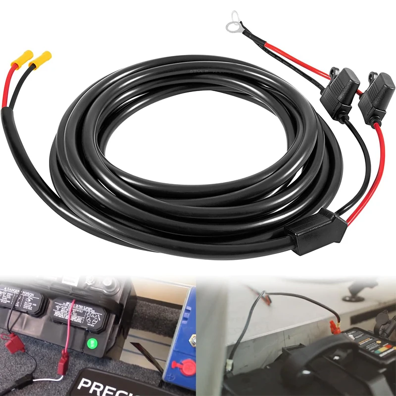 Replace for Minn Kota MK-EC-15 Battery Charger Extension Cable - 15 ft Battery Charger Output Extension Cable, 1820089