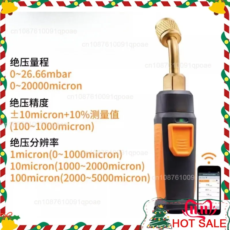 549i AND 115i Digital Manifold  High-pressure Gauge AND Pipe-clamp Thermometer Operated Via Smartphone Manifold Gauge