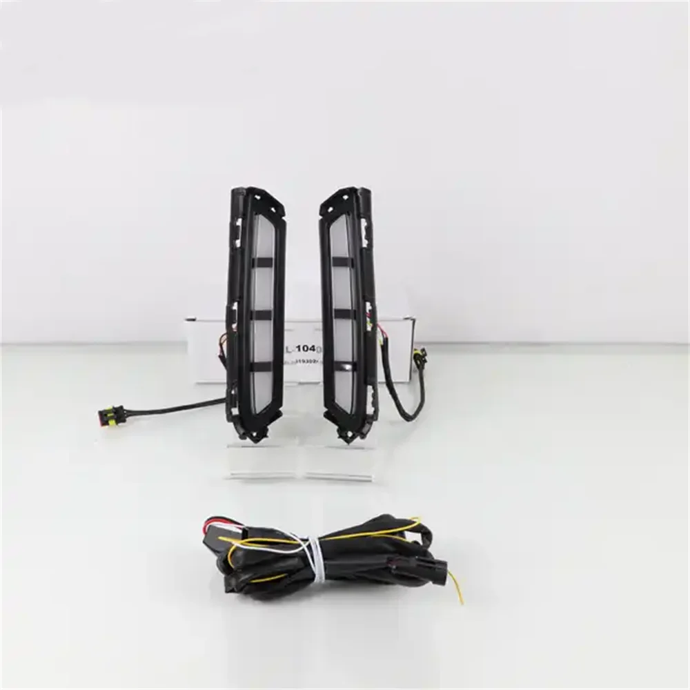 For Hyundai Elantra Drl With Yellow Turning Signal 2019 2020 Auto Accessories Fog Lamp Led Daytime Running Light