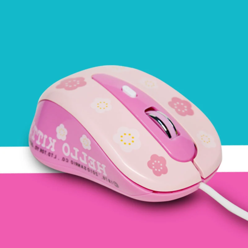 2.4G Wireless Computer Mouse Ergonomic Silent Creative Mause Hallo Kitty Cute Mice Girl Pink Gift For Laptop PC MAC Computer