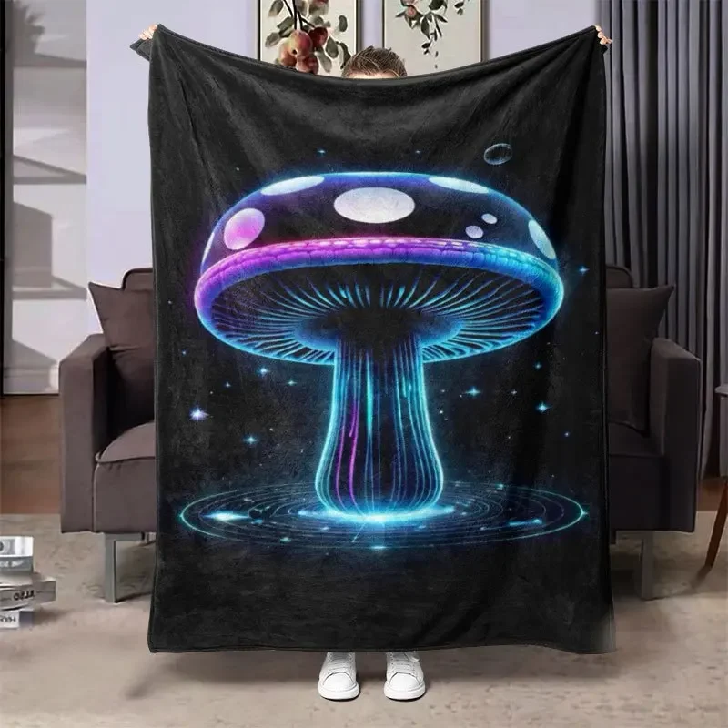 cobertor-de-flanela-com-estampa-vibrante-de-cogumelos-neon-macio-e-quente-para-todas-as-estacoes-para-sofa-cama-ou-camping-estilo-contemporaneo
