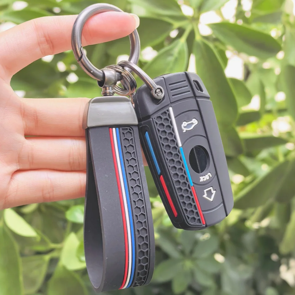 Silicone Car Key Case Cover Shell Fob For BMW X1 X5 X3 1 3 5 6 Series Z4 E60 E61 E70 E81 E87 E90 E91 E92 Keychain Accessories