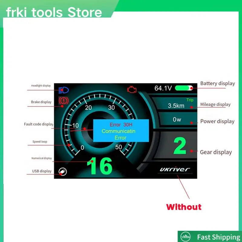 

LCD Color Screen Instrument UKC1+ Octagon Mid Motor As Shown ABS For BBS01 02 BBSHD Matching Meter Lithium Conversion Parts