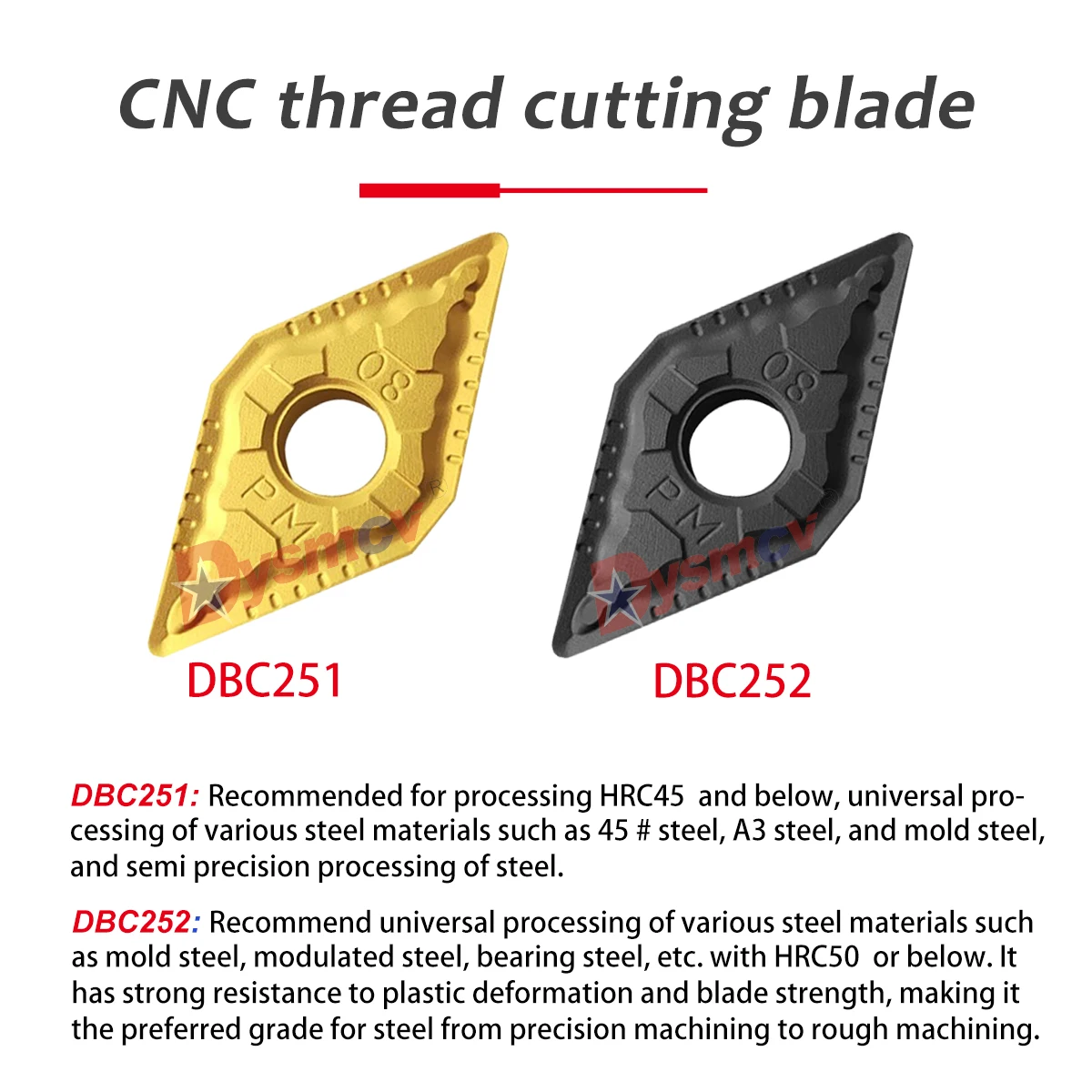 DNMG150404 150408 150604 150608 PM DBC251 DBC252 Cutting Insert Suitable For CNC Lathe Machining DNMG Series Turning Cutter Tool