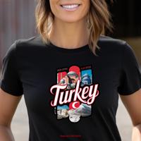 Turkey T Shirt Istanbul Capital City Galata Bridge and Tower Hagia Sophia Pamukkale springs Cappadocia land Grand Bazaar