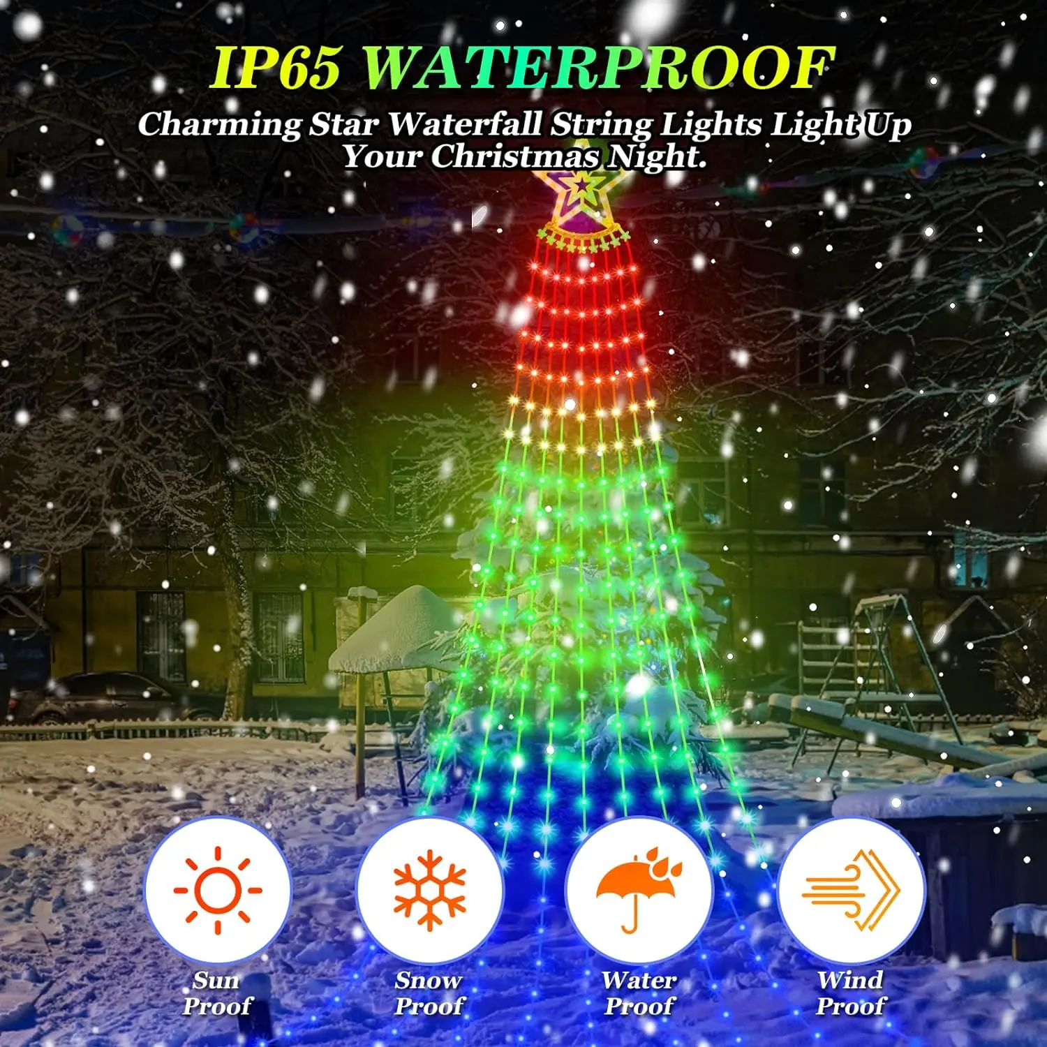 Rgb Usb Smart Led String Lights App Afstandsbediening Kerstverlichting Voor Slaapkamer Kerstboom Navidad Bruiloft Feest Decoratie