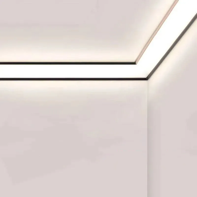 壁洗浄不要のオープンアルミプロファイル2mトップコーナーLED発光天井ハードバーストリップ照明ホームデコレーション