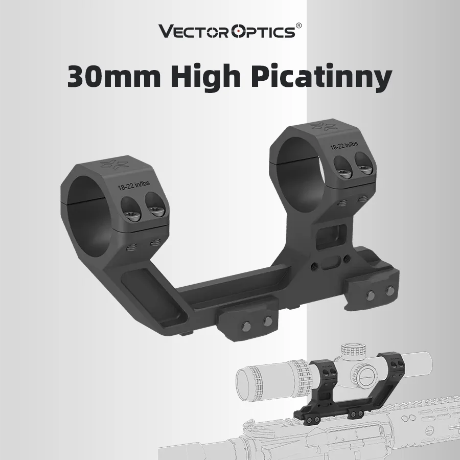 Vector Optics 30Mm 1-Piece Picatinny Ar Mount Cantilever Extreme High 50Mm Scope Mount Tactical Rifle Optics Ring