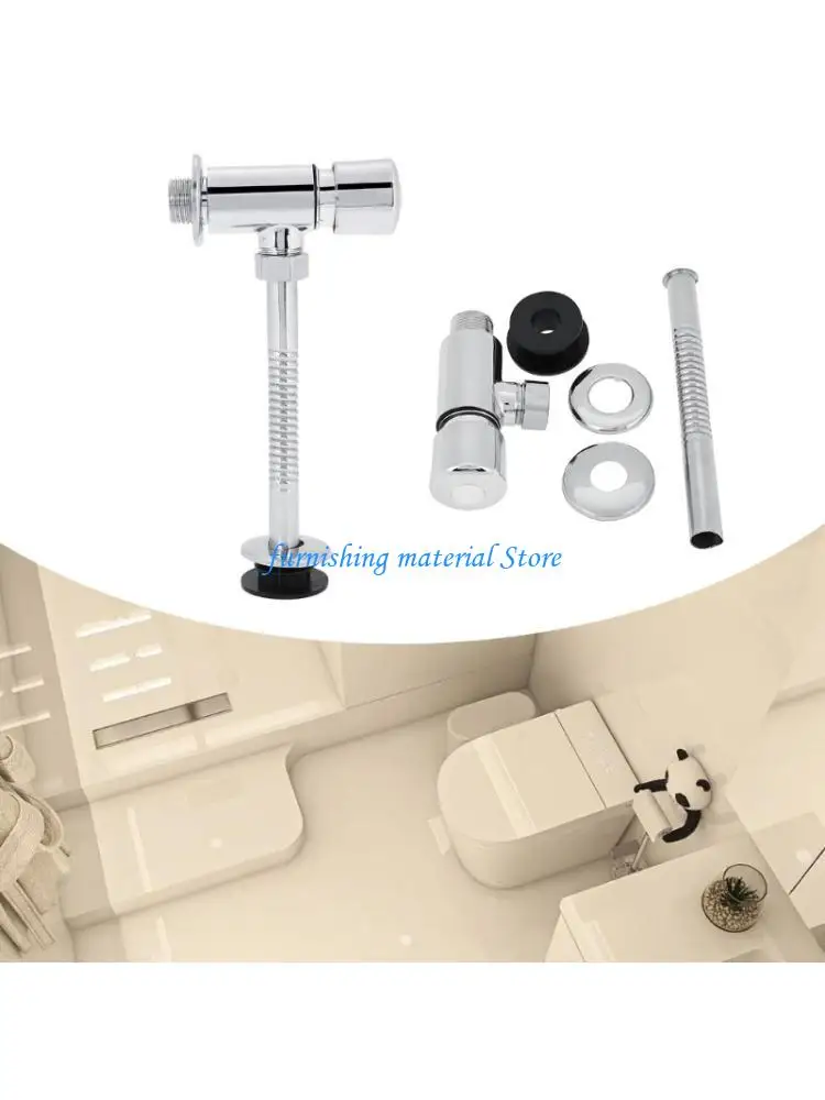 Y5GD Zinc Alloy Delayed Shut Off Flush Valves Button For Public Home Bathrooms