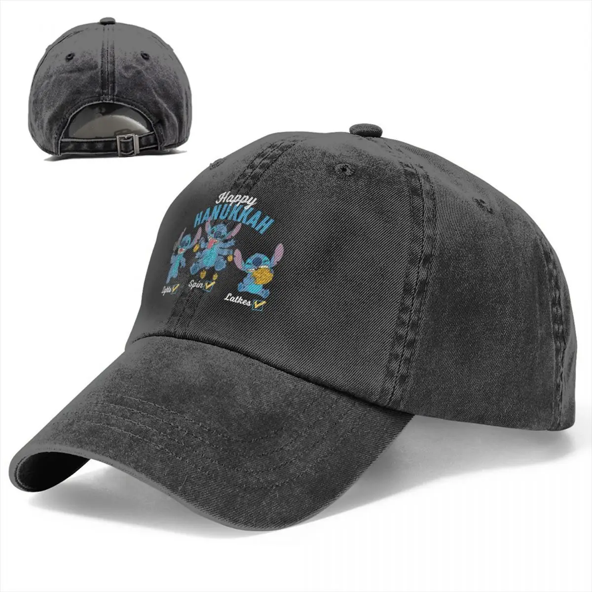 Lilo And Stitch Merchandise Unisex Baseball Cap Distressed Cotton Hats Cap Vintage Outdoor Summer Adjustable Snapback Hat