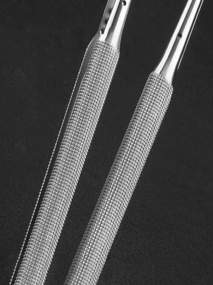 Pinzas médicas de acero inoxidable para cirugía plástica, micro círculo fino, sujeción no invasiva de tejido, nervio y cerebro quirúrgico