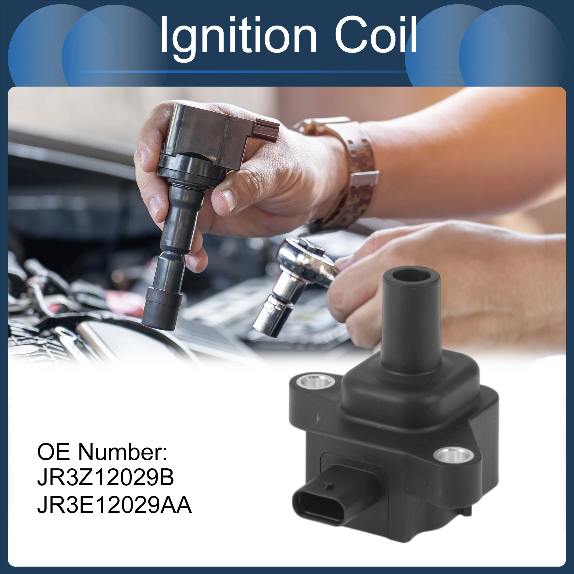

UXCELL Ignition Coil Ignition Coil Pack No.JR3Z12029B/JR3E12029AA for Ford for Mustang