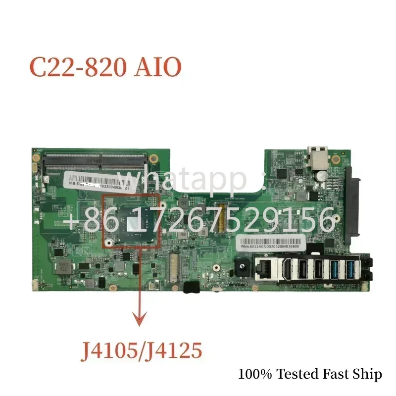 For  C22-820 AIO Motherboard With J4105 J4125 CPU Mainboard 100% Tested Fast Ship