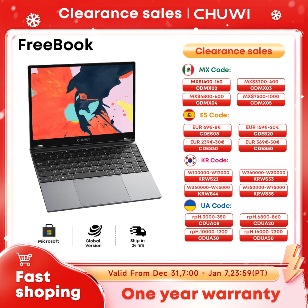 CHUWI FreeBook Intel N100 Laptop tablet 2-in-1 13.5