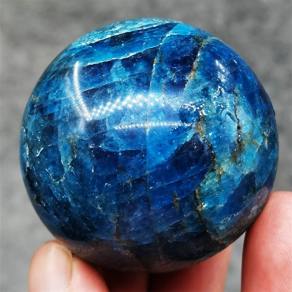 Natural Blue apatite Stone Ball, Crystal Reiki Healing Ball