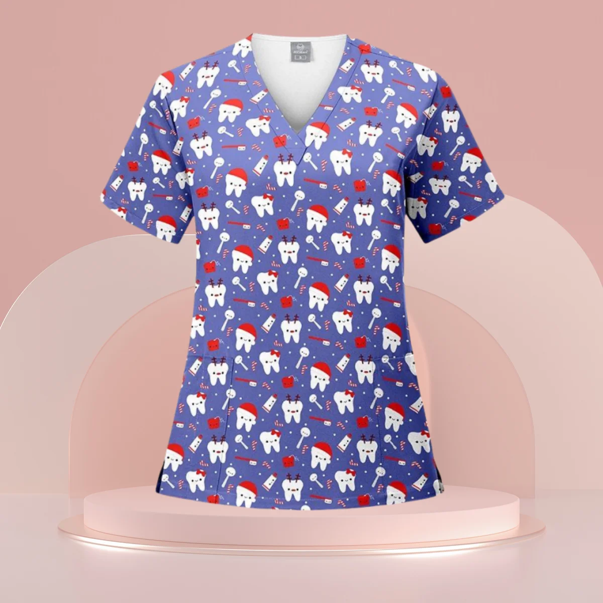 Cartoon Animals Print Pet Clinic Hospital Nursing Scrub Tops Shirts cotton Dentistry Doctor Blouse Medical Surgical Uniforms