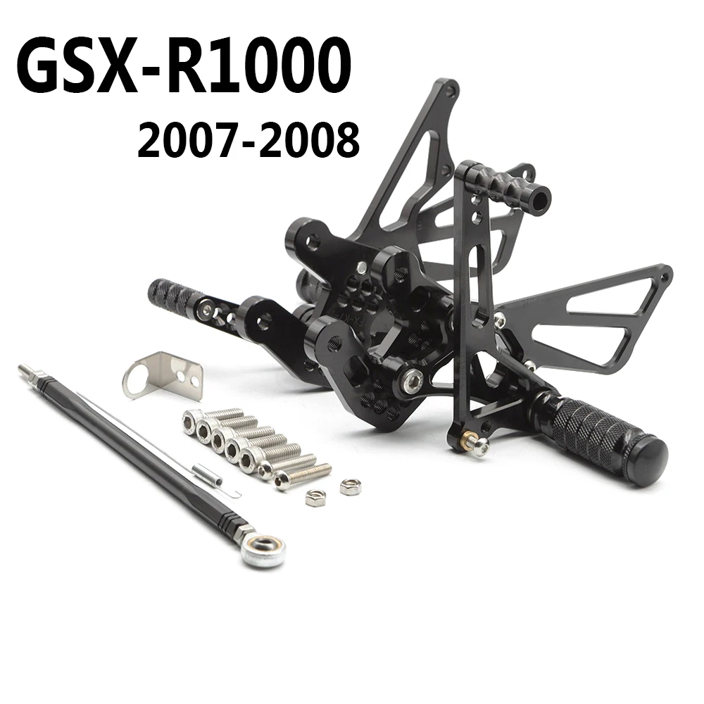 For Suzuki GSXR1000 K7 K8 GSXR GSX-R 1000 GSX-R1000 2007 2008 CNC Motorcycle Rearset Footrest Rear Set Footpeg Foot Peg Pedal