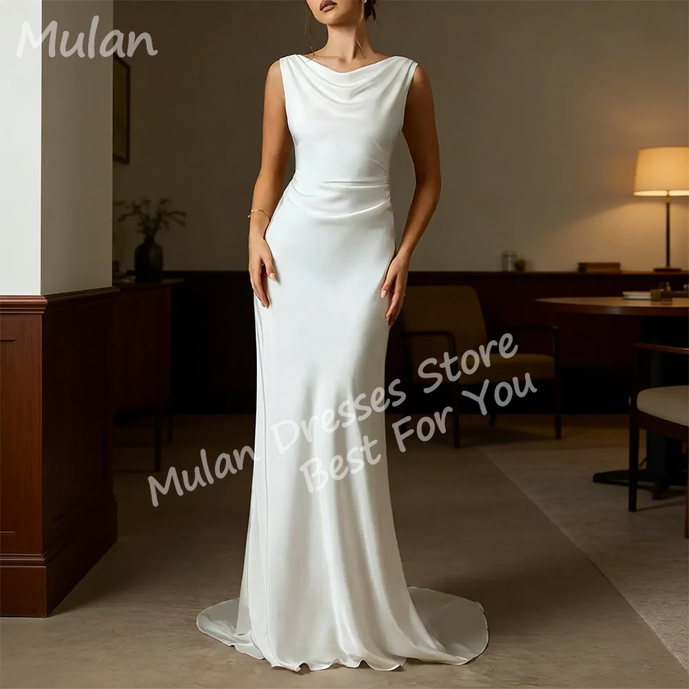 

Customized Elegant Long Wedding Dresses V-Neck Backless Floor-Length Mermaid Brides Dress Women Vestidos De Novias Gowns 2026