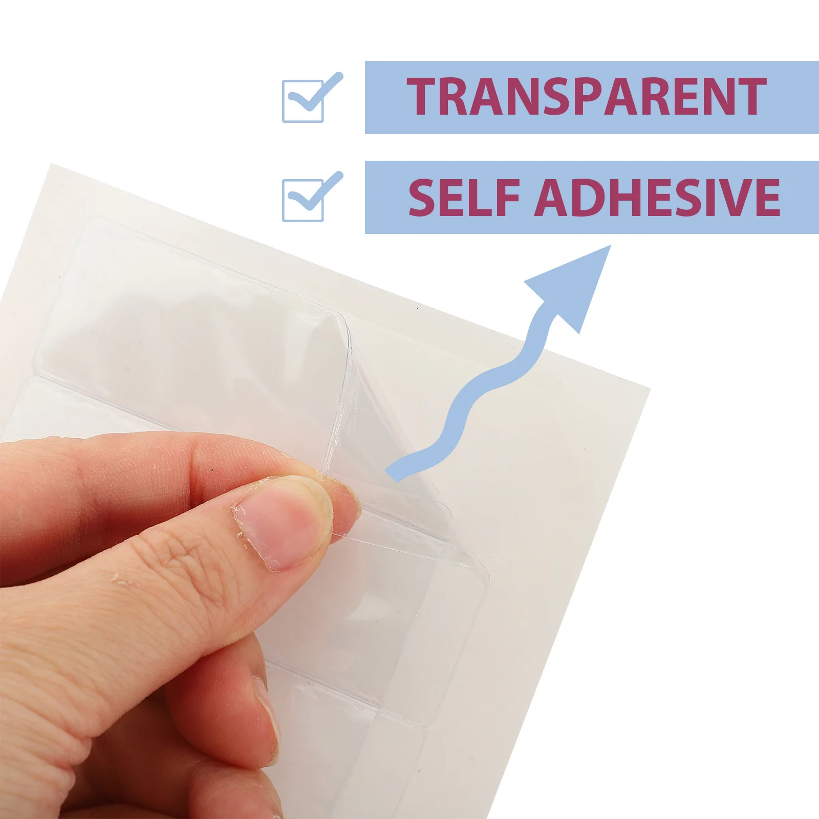 

Self Adhesive Business Holders Clear Pvc Index Card Pockets For Office Warehouse Label Storage Transparent Card Sleeves