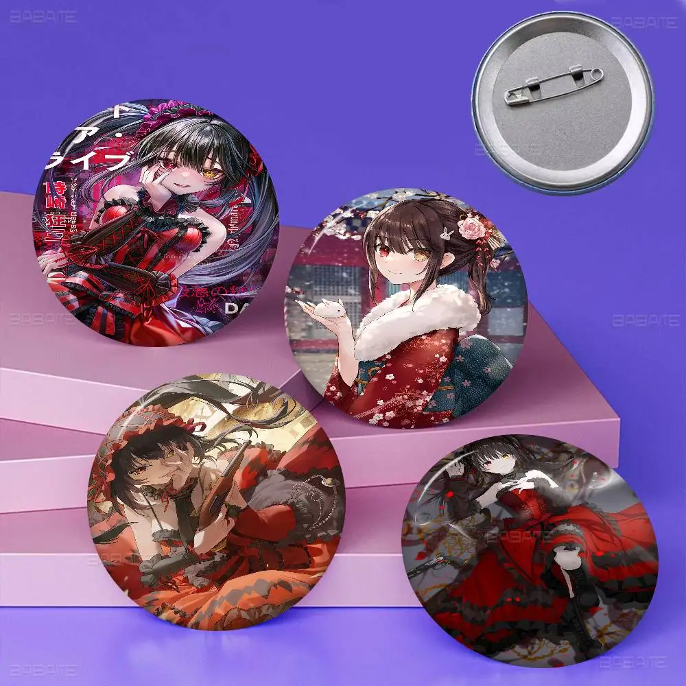 

Tokisaki Kurumi Anime Badges Creative Tinplate Soft Button Pins Animal Icon Brooch Lapel Backpack Badge Accessories Pin