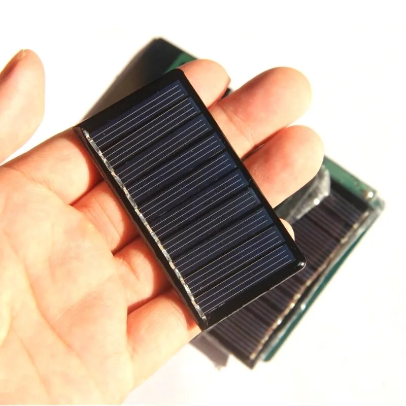 DIY 0.3W 5V 68x36mm Solar Panels Drop Resin Solar Cell Kit Small Mini Sunpower PV Module for Electronics Hobbyists Toys Charging