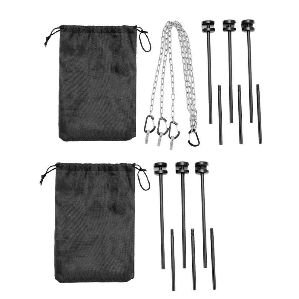 

Frying Pan Stand Multifunctional Versatile Grill Pot Rack Portable Adjustable Metal with Chain Outdoor Camping Supplies