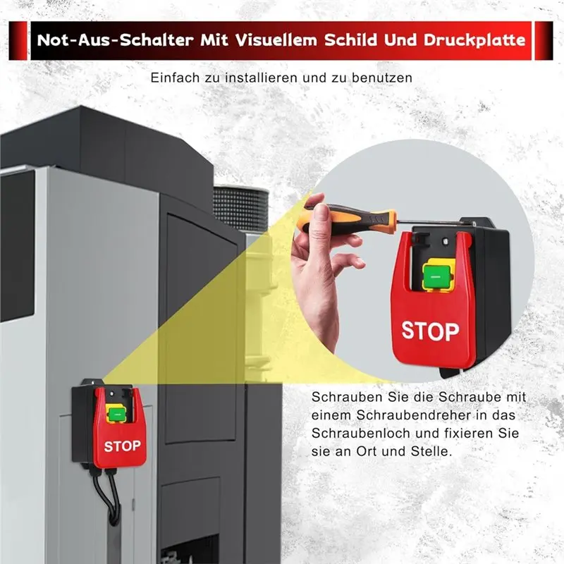 【LAST CHANCE】Emergency Stop Switch With Socket 230 V, Safety Switch Zero Voltage Electromagnetic Pressure Switch Eu Plug