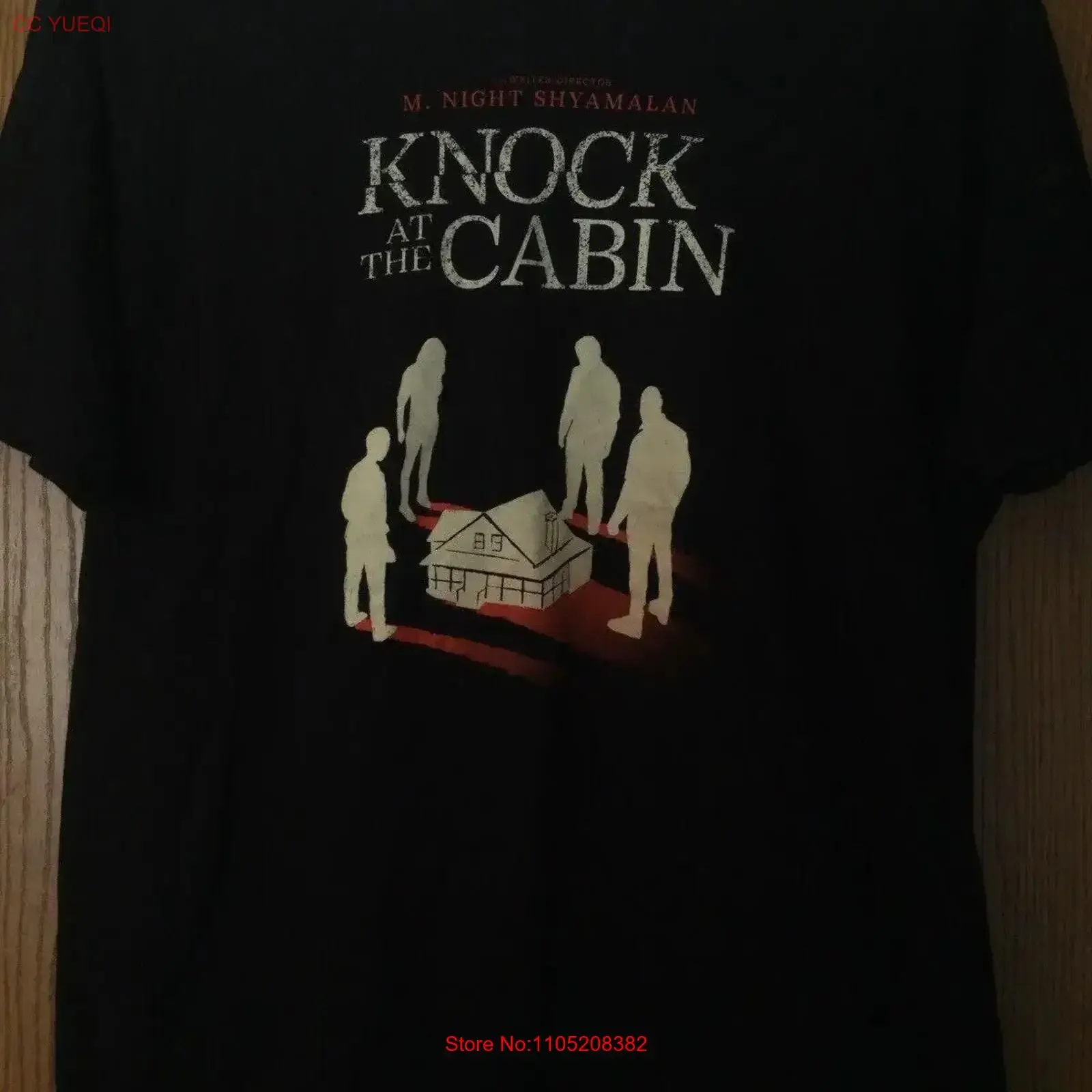 Knock At The Cabin 2023 película de acción de terror camiseta negra XL Bayside vintage lavado moda cómoda transpirable suave