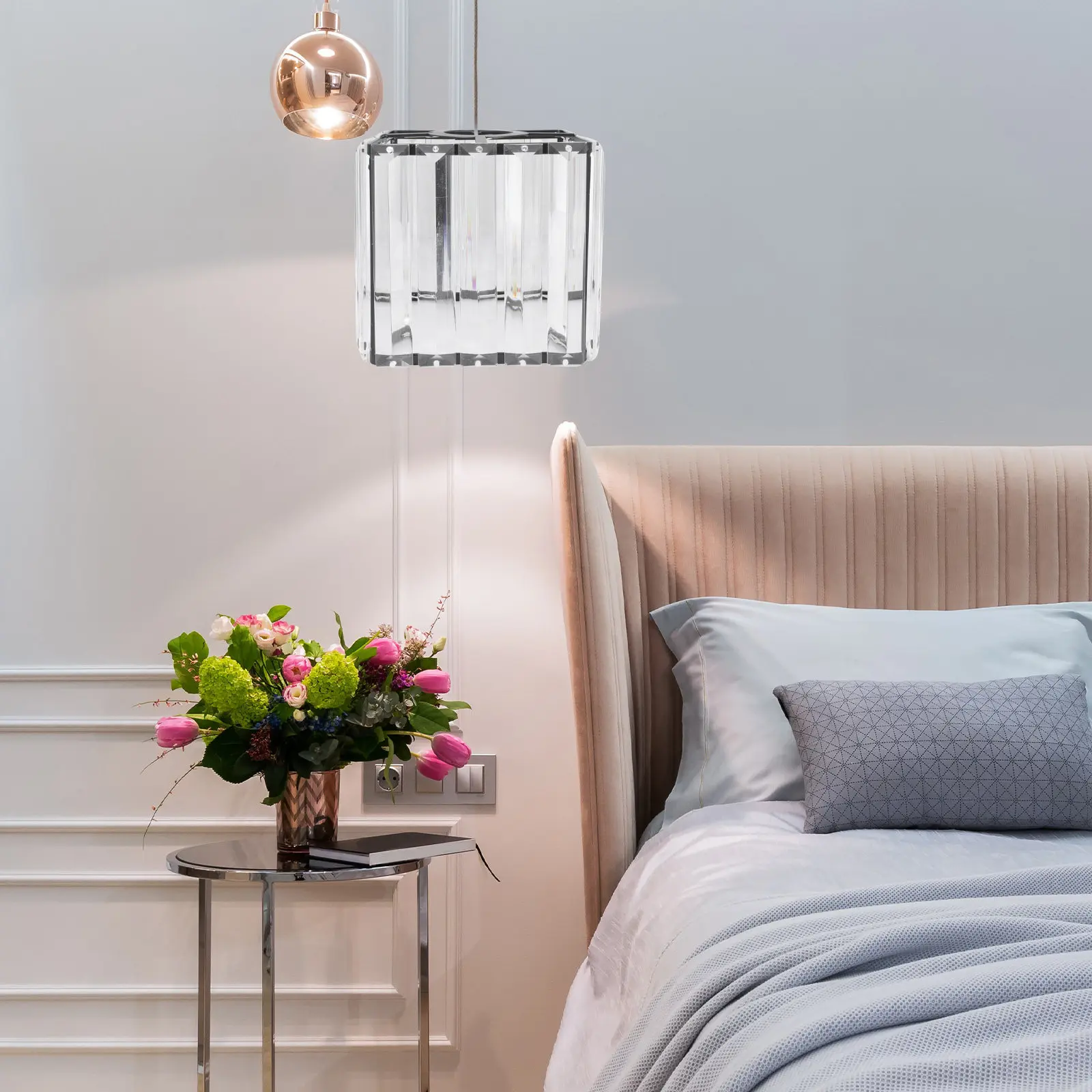 Delicate Glass Ceiling Lampshade Artistic Stylish Light Cover for Home Decorative Interior Easy Install Dust Insect Protection