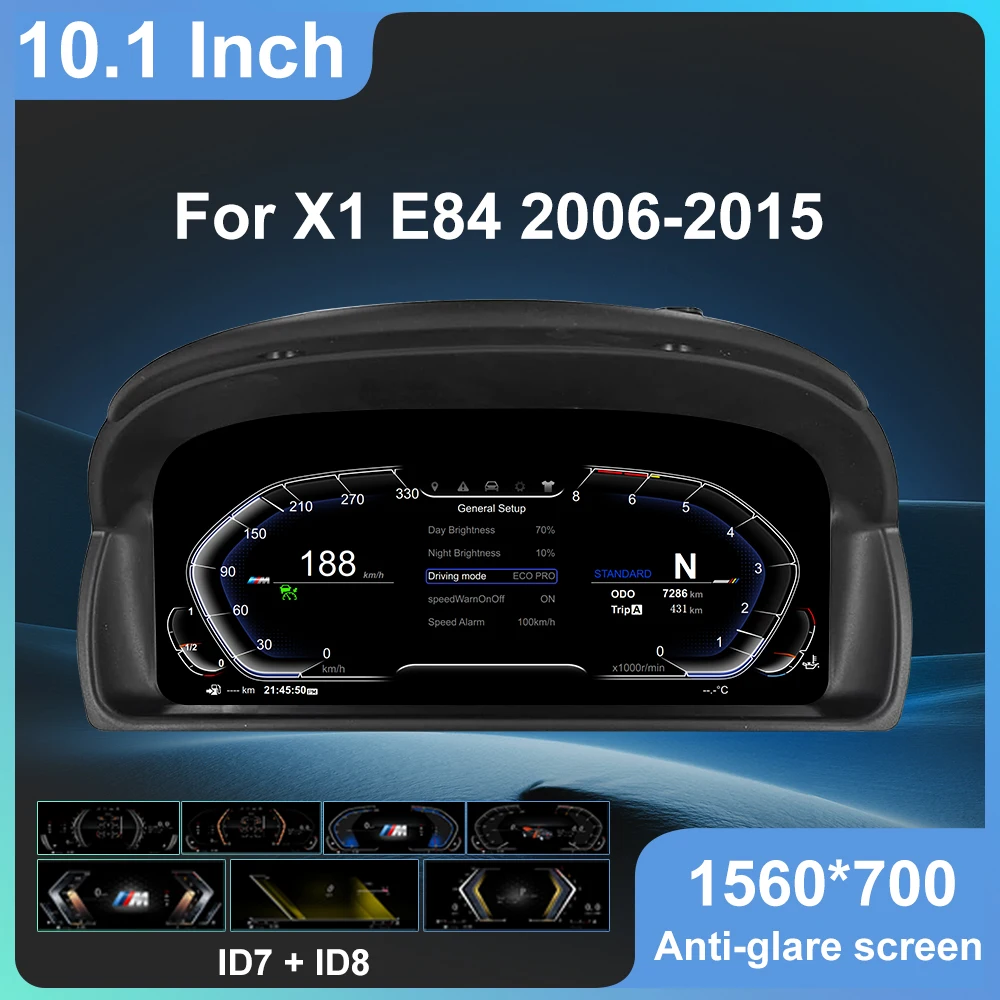 

Cluster Dashboard 7 UI For BMW E84 2006-2015 X1 Series speedometer LCD instrument panel digital instrument ID7 ID8