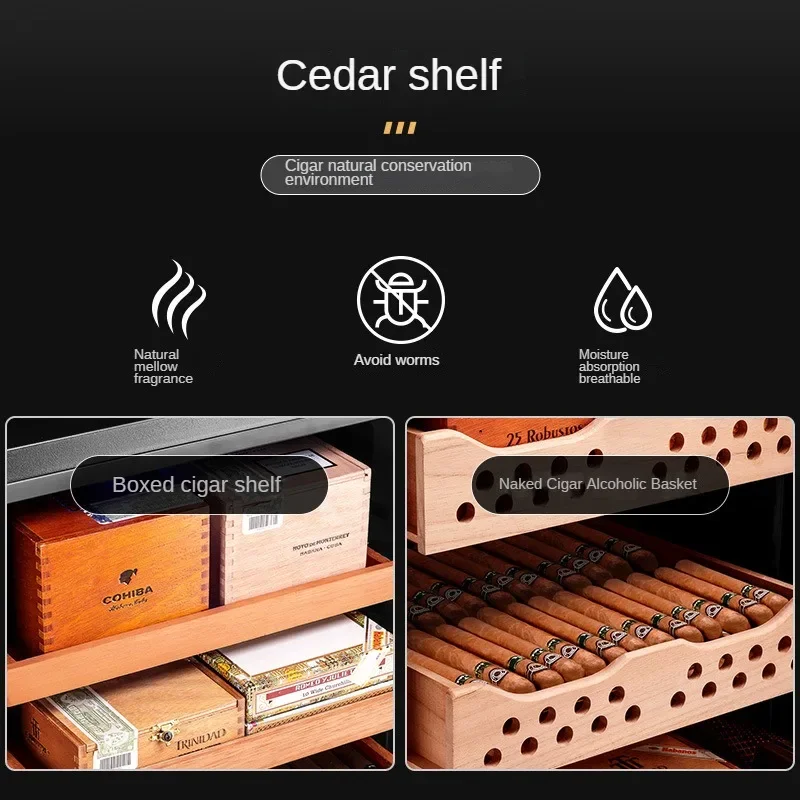 Cigar cabinet, wine cabinet, electronic temperature control and humidity control, household embedded moisturizing cabinet