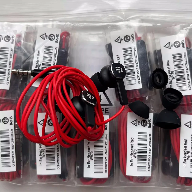Original BlackBerry Classic KEY2 Red Limited Edition 3.5MM In - ear Headphones WH70 view 4