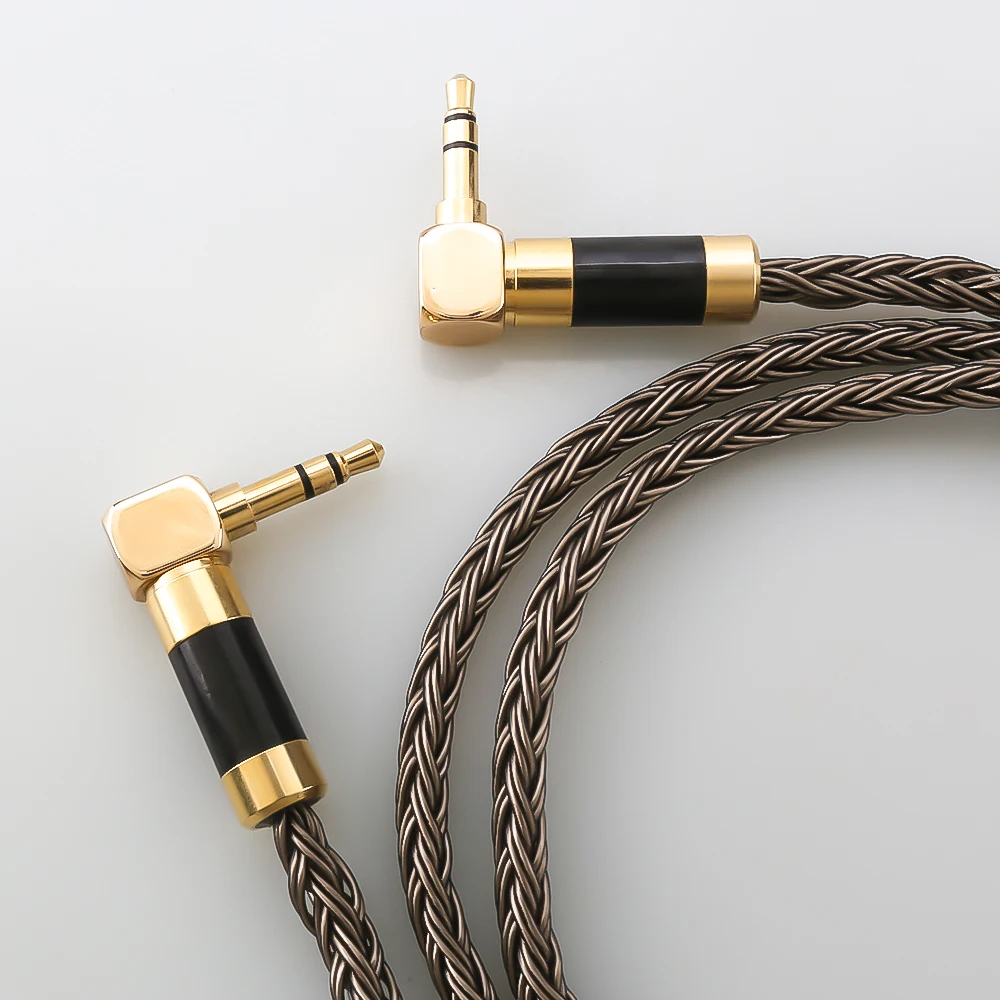 16 Core 7N OCC 3.5mm right Angled male to 3.5 mm angled aux male audio input cable speaker line  for Headphone sound pc earpiece