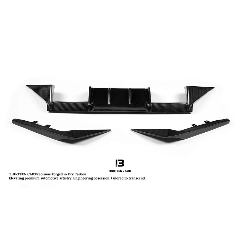 

Real Carbon Fiber Car Rear Bumper Diffuser For BMW 2 Series G87 M2 Coupe 2022-2024 Car Rear Bumper Diffuser Lip Bodykits 3 Fins