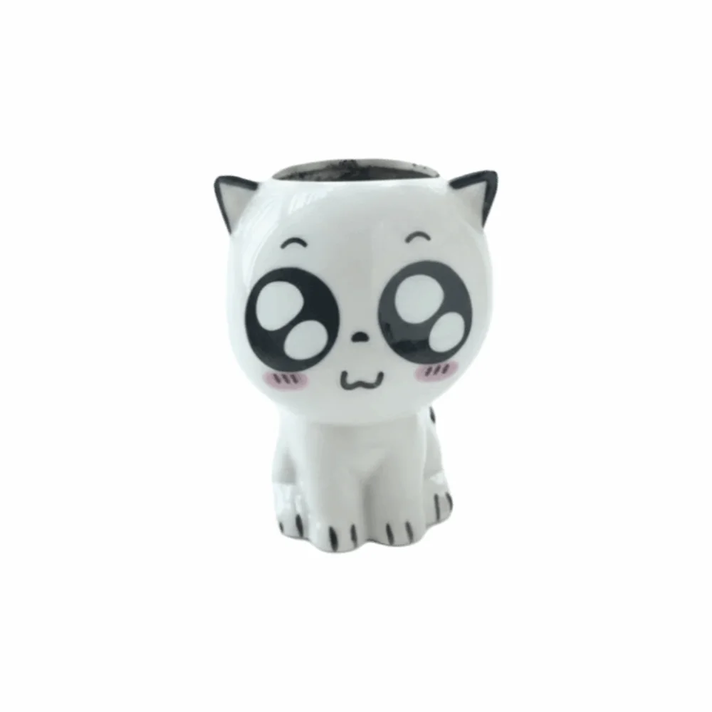Cartoon Cute Design Ceramic Flowerpot Lovely Face Desktop Ornaments Potted Plant Pot Decoration Mini Plants Pot Office