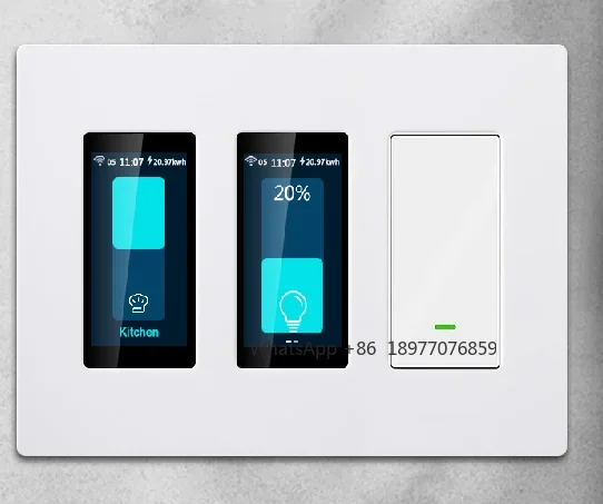 For USA Market L9 LCD Smart Light Switch Motion Sensor Single Pole 3 Way Touch Smart Switch Works with Alexa Google Home