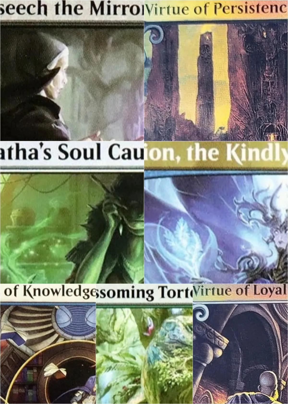 

WOE "Beseech the Mirror/Virtue of Loyalty/Blossoming Tortoise" Magical Proxy Cards Top Quality Board Playing Game Trading Cards