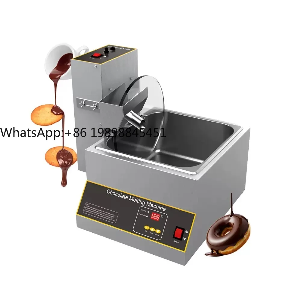 

12Kgs Automatic Chocolate Tempering Enrobing Coating Machine Set Pot Warmer Chocolate Melter with Tempering Machine