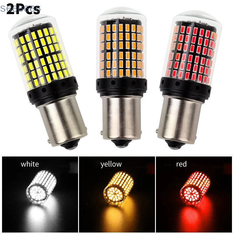 

Two Piece T20 LED Turn Signal and Brake Light Bulbs, 1156 BA15S P21W, 1157 BAY15D P21/5W, 7440 7443 W21/5W, 3156 3157 for Cars