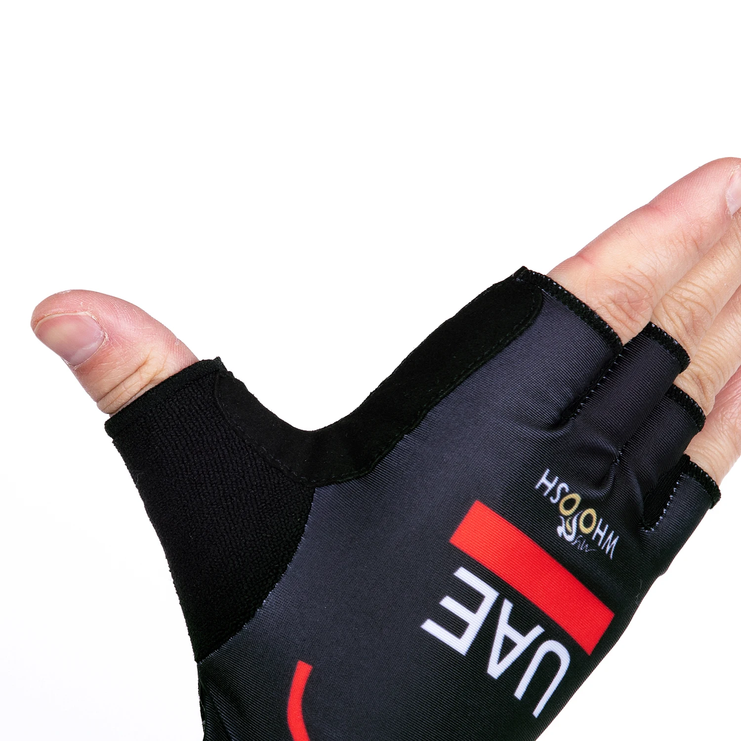 2026 Weiße UAE Team Radsport-Handschuhe Halbfinger für Herren und Damen – Ropa Rennrad-Handschuhe für Laufen, Fitness, Gym und Fahrradfahren – Detail 5
