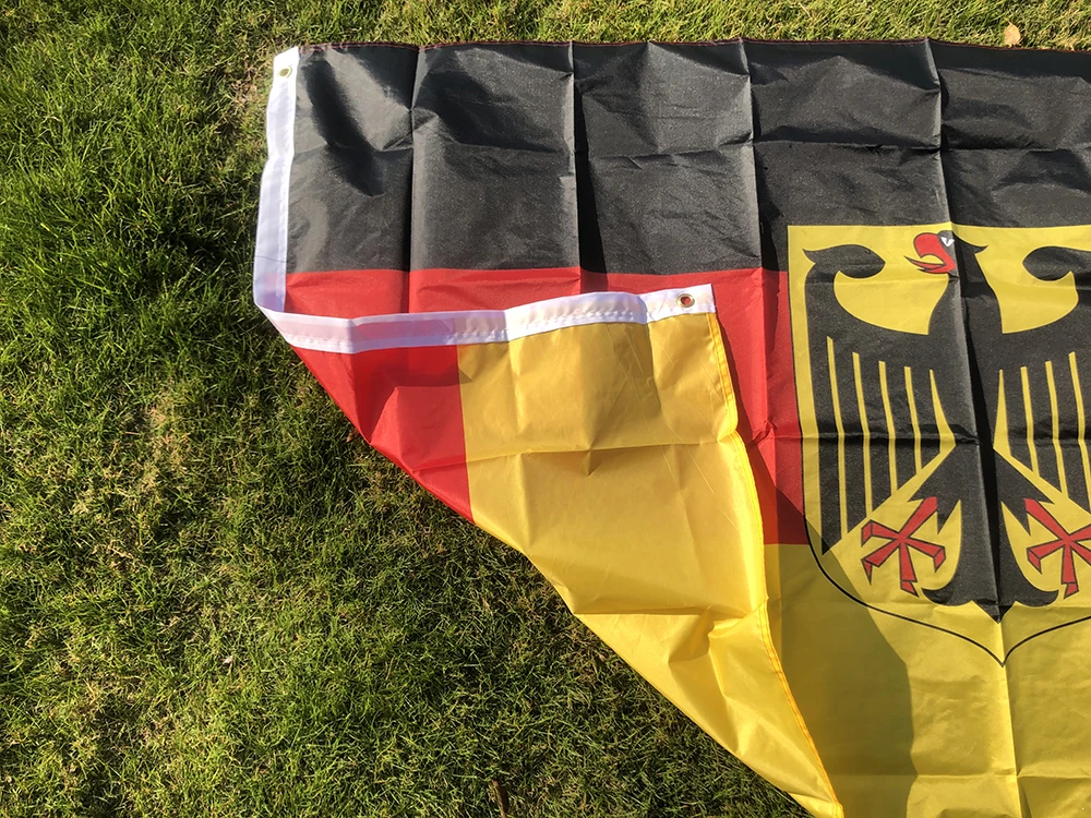 SKY FLAG Germany National Emblem Flag 3x5Fts 90X150cm double penetration polyester hanging Germany National Emblem Flag banner