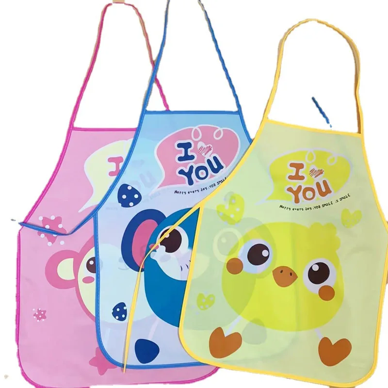 Baby Children Boy Girls Bibs New Cute Stuff Toddler Oil Resistant Waterproof Long Sleeve Art Smock Feeding Bib Apron for Kids