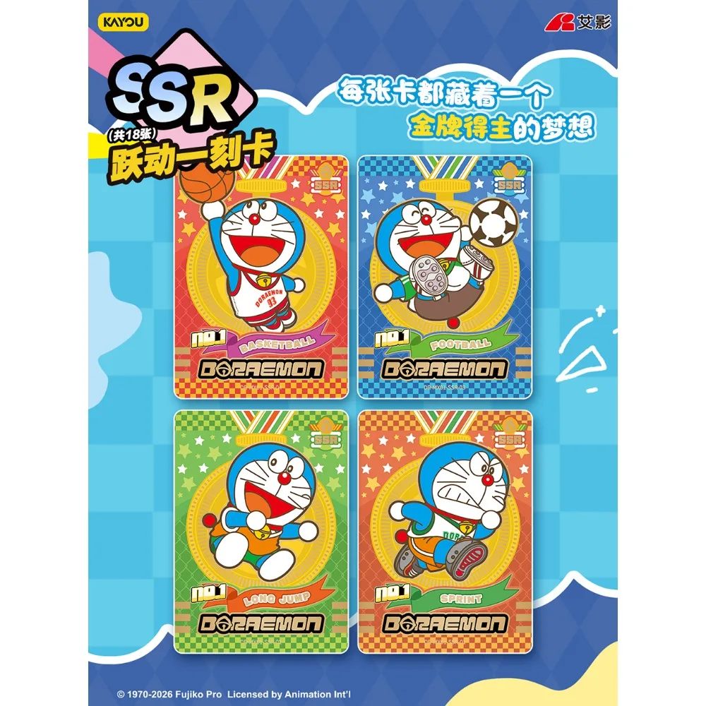 KAYOU Genuine Doraemon Collection Card Teen Like Japanese Comedy Daily Leisure Animation Limited Edition Card Entertainment Toy