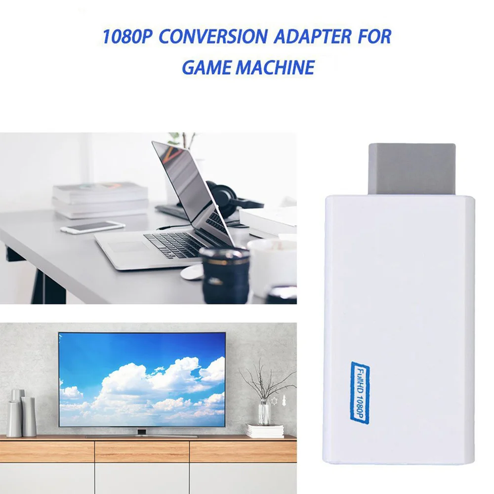 1080P Wii to HDMI-compatible Adapter Full HD Wii2 HDMI-compatible Converter 3.5mm Audio for PC HDTV Monitor Display Dropshipping
