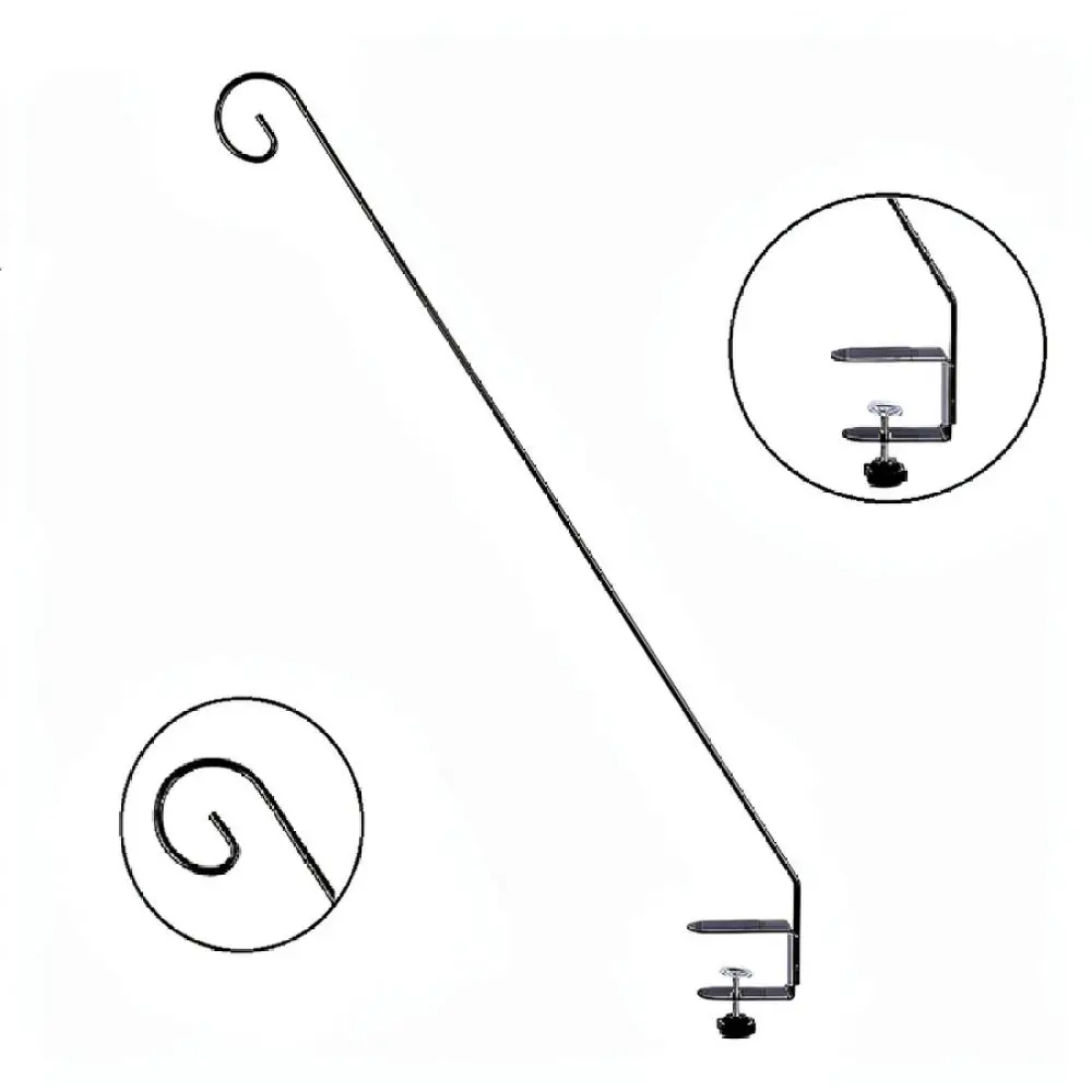 Durable 32 Inch Iron Bracket For Bird Feeder Hanging Plant Support Hook Outdoor Garden Yard Balcony Flower Pot Holder