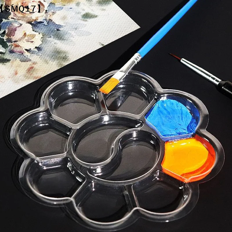 20pcs Disposable Gouache Oil Painting Palette Plum Blossom Shape Painting Art Palette Washable Watercolor Paint Palette【SMQ】