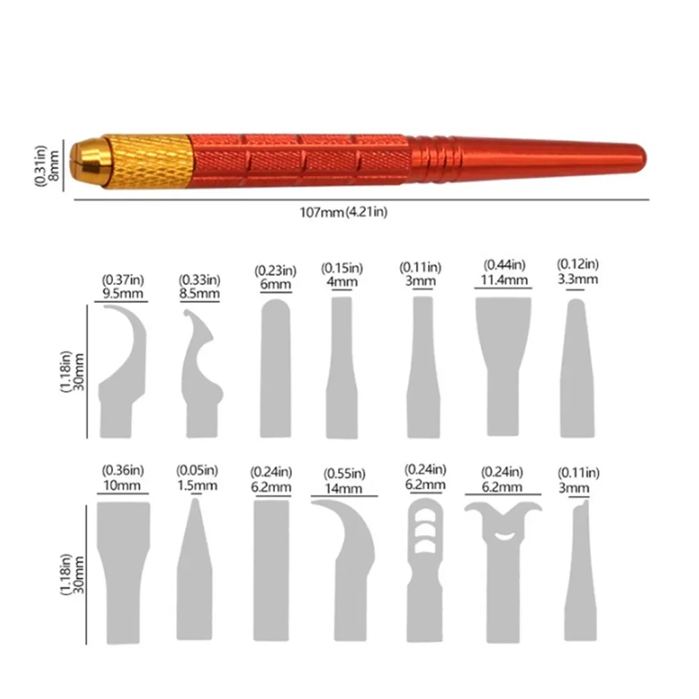 14-IN-1 IC Chip Repair Thin Blade Tools Set CPU Edge Remover Motherboard Chip Repair Tool Phone Tablet Glue Disassemble Tool