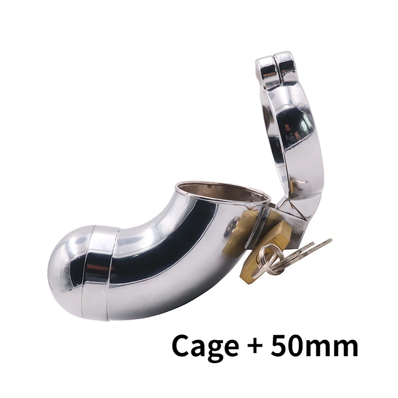 Man 304 Stainless Chastity Cage Underwear Ring Metal Tube Brid Cage Boxers Steel Resistant Lingerie with Key Lock Fitness Tools