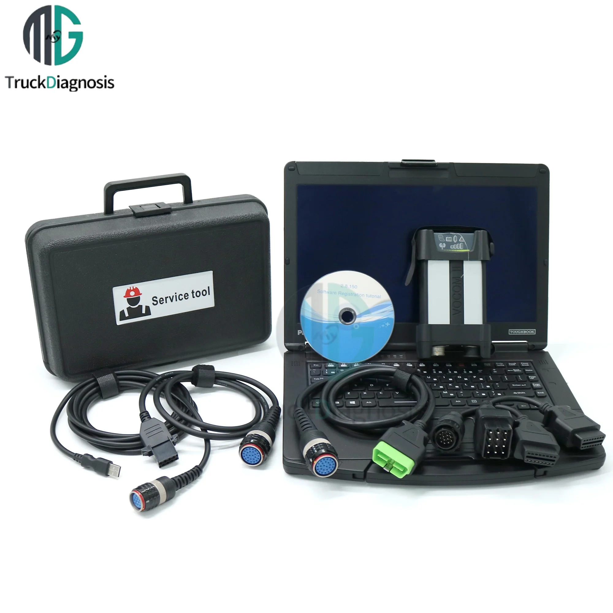 

Диагностический инструмент Vocom II 88890400 88890300 2.8.241 Premium Tech Tool для экскаваторов и грузовиков с поддержкой WIFI DEV2 и ноутбуком CF54.